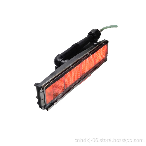 Ceramic infra red gas heater and gas burner for industrial drying ovens
